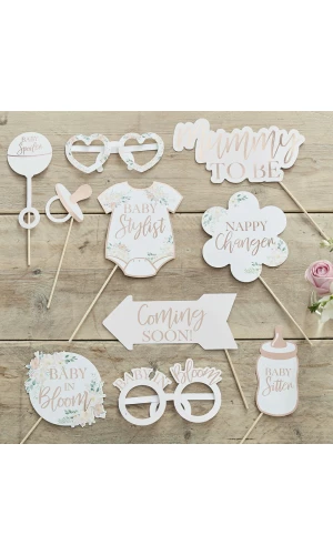 Floral Baby Shower Photo Booth Props