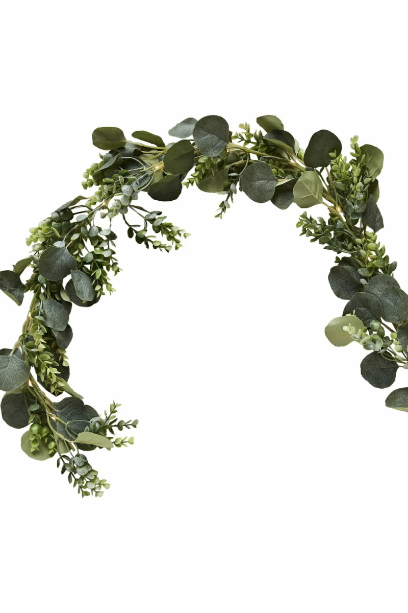 Botanical Foliage Artificial Garland with Lights