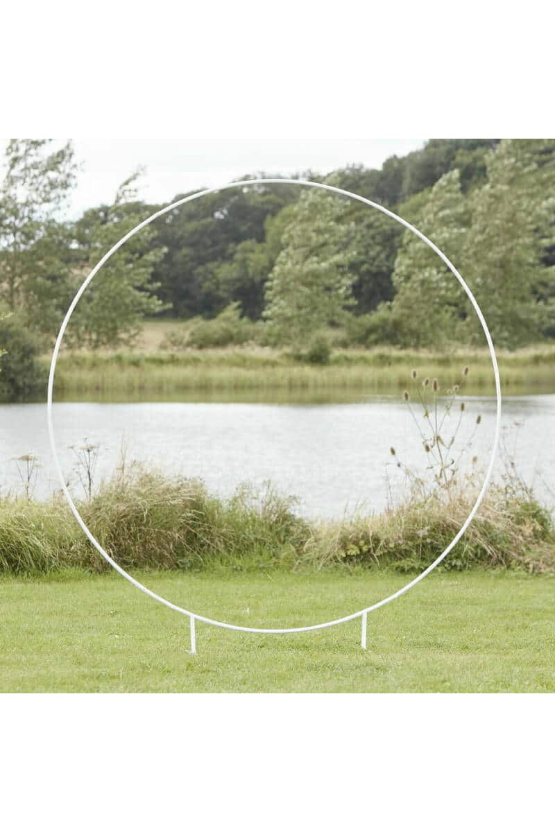 White Round Wedding Arch