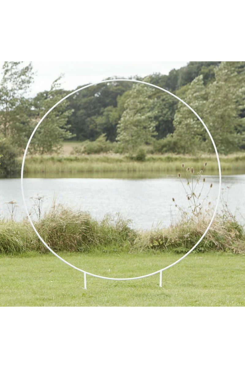 White Round Wedding Arch