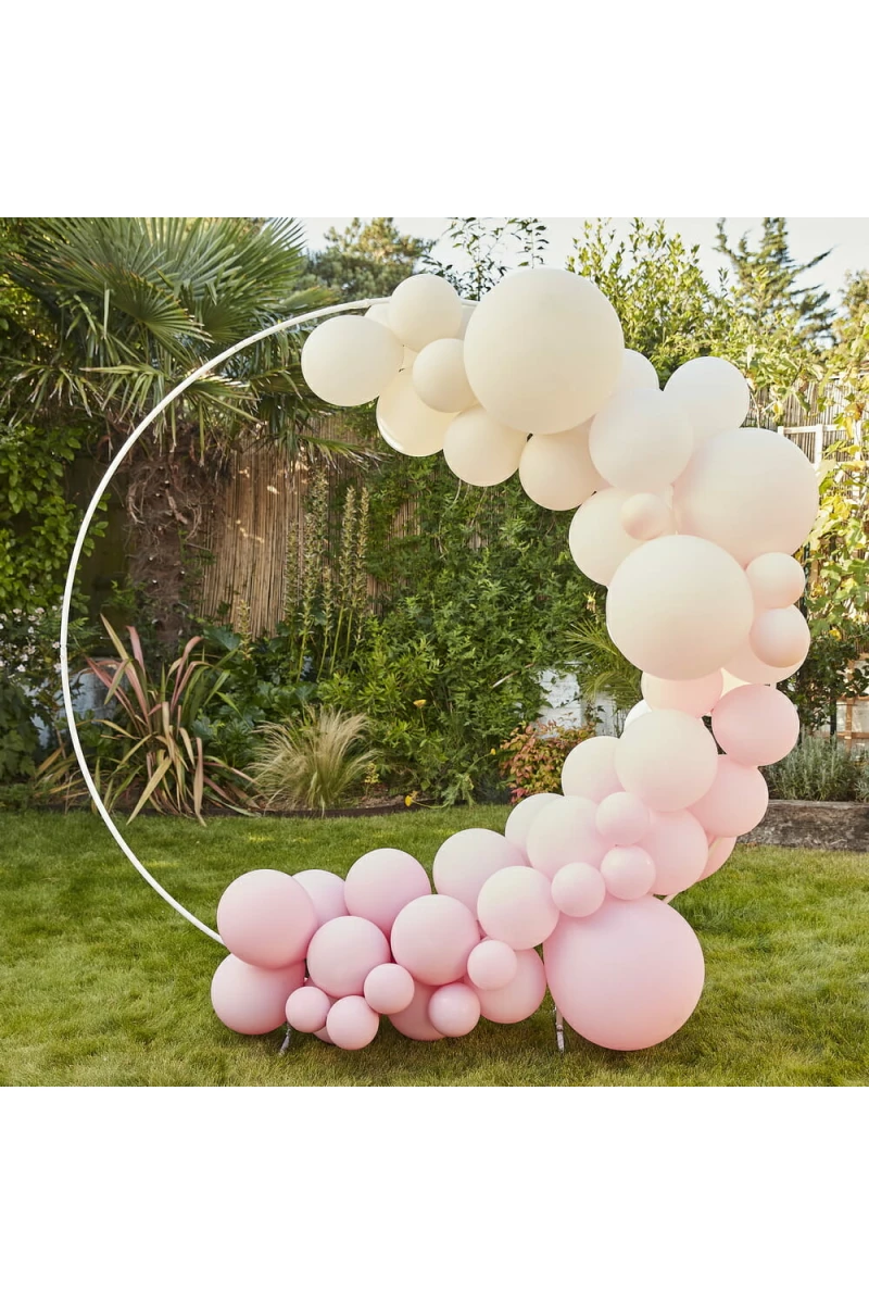 White Round Wedding Arch