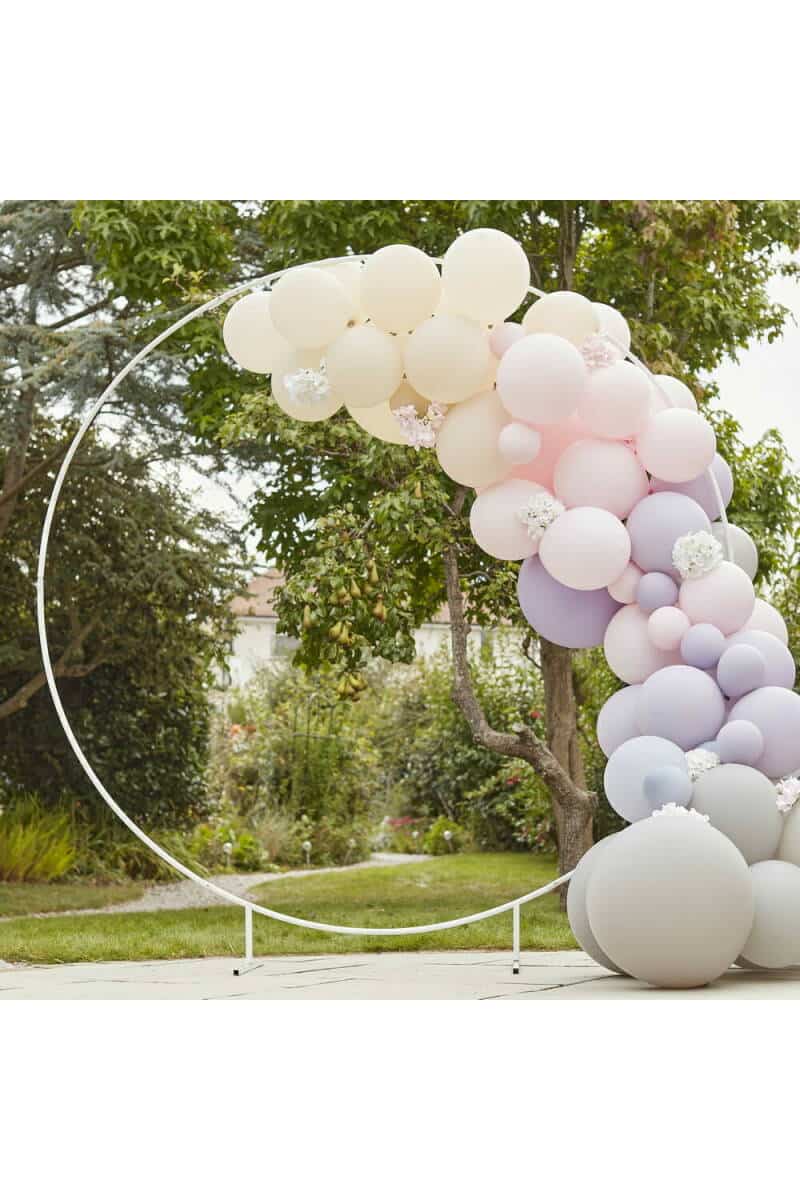 White Round Wedding Arch