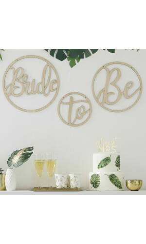 Wooden Bride To Be Decoration Hoops