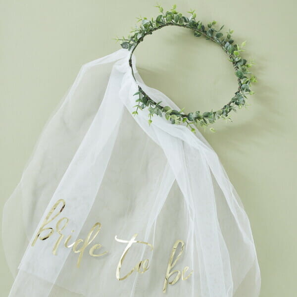 Eucalyptus Bride To Be Hen Party Veil