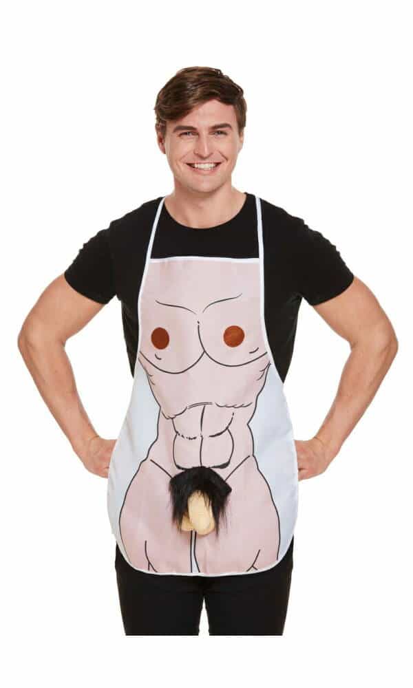 Stag Party Sexy Man Apron - Adult One Size