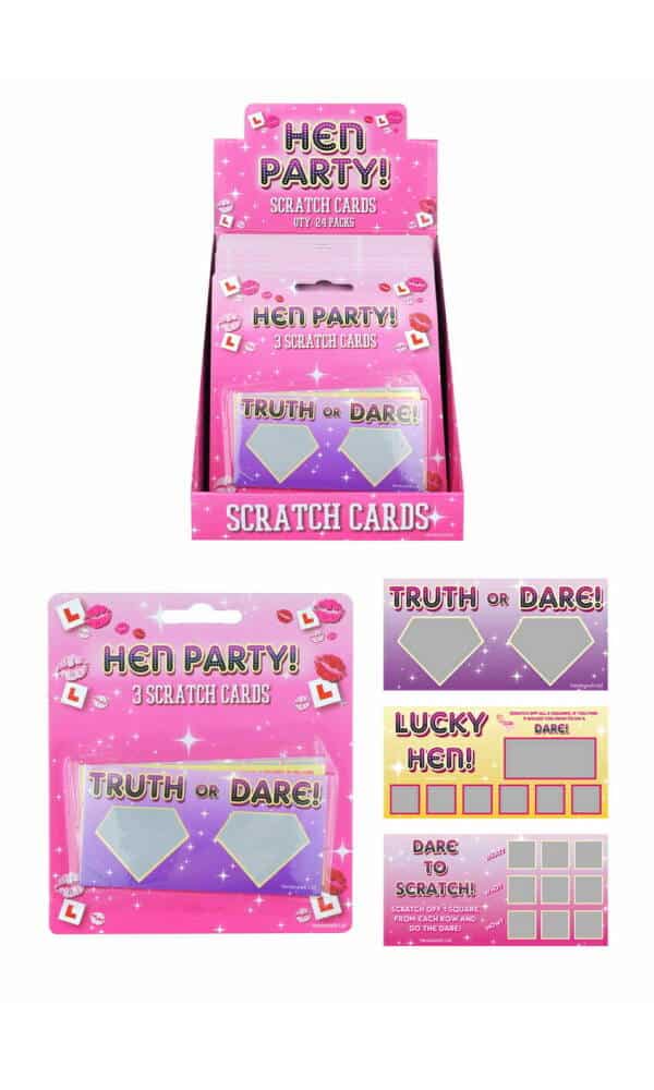 Hen Party Scratch Cards (Assorted) - 3pk
