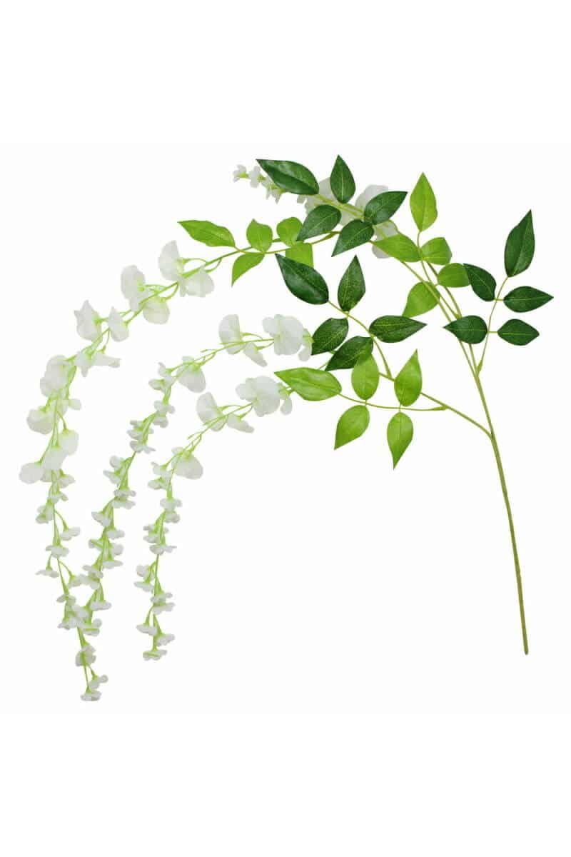 White Artificial Wisteria Wedding Garland