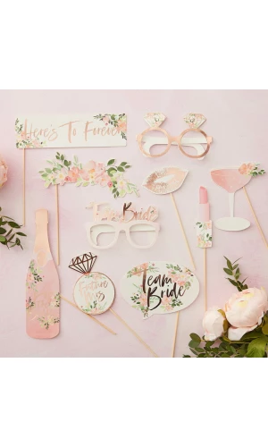 Floral Hen Photo Booth Props