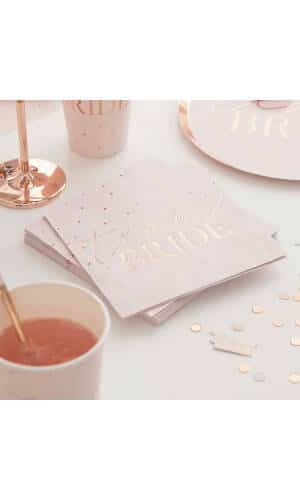 Rose Gold Foiled Hen Party Napkins