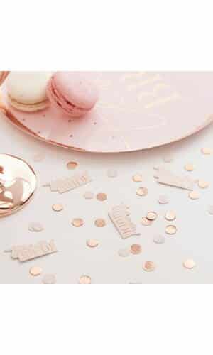 Team Bride Blush and Rose gold Hen Party Confetti