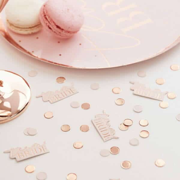 Team Bride Blush and Rose gold Hen Party Confetti