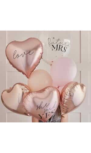 Rose Gold Hen Party Balloons Bundle