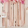 Pink And Rose Gold Party Streamers Backdrop