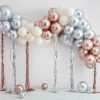 Mixed Metallics Balloon Arch With Streamers