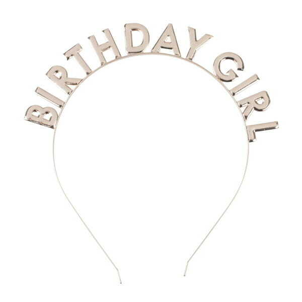 Rose Gold Birthday Girl Headband