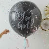 Black Giant Gender Reveal "Boy or Girl?" Latex Balloon - 36"