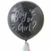 Black Giant Gender Reveal "Boy or Girl?" Latex Balloon - 36"