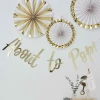 Gold Foiled About to Pop Baby Shower Banner