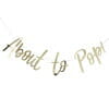 Gold Foiled About to Pop Baby Shower Banner