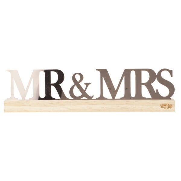 Rose Gold Acrylic Mr and Mrs Sign