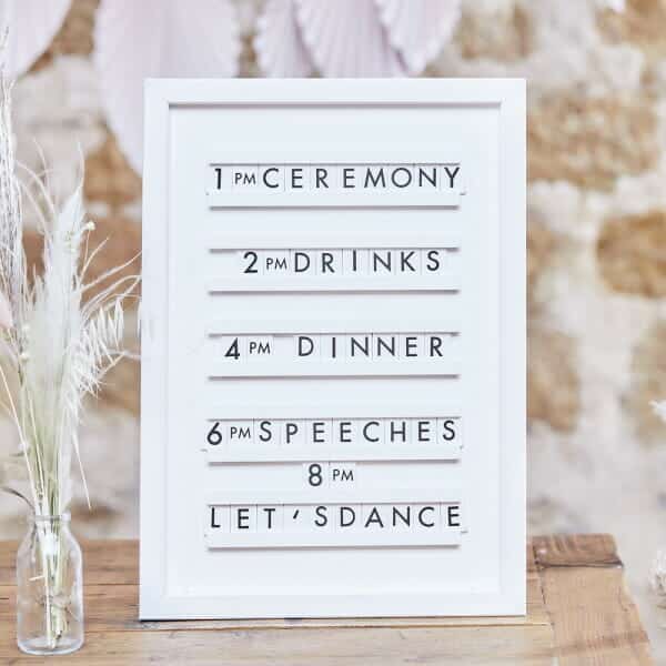 White Letter Display Board