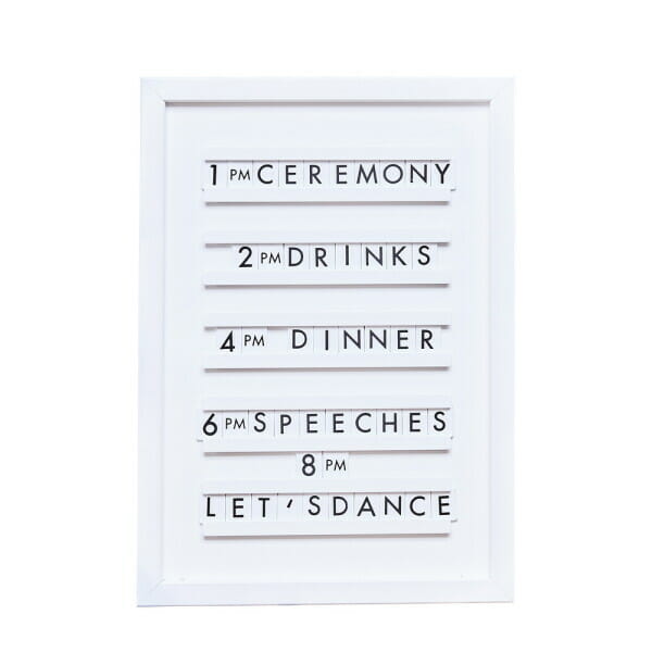 White Letter Display Board