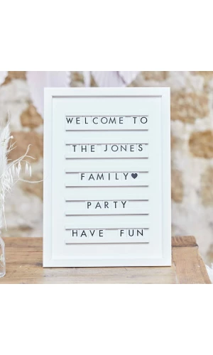 White Letter Display Board
