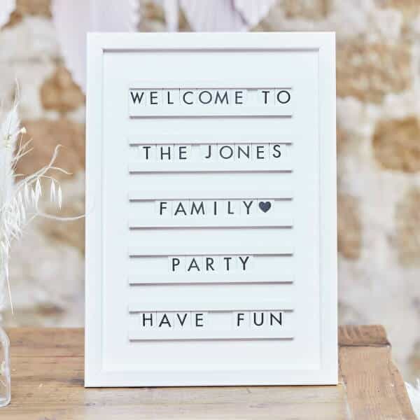 White Letter Display Board