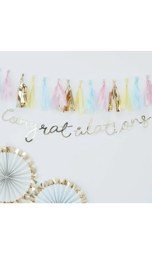 Gold Congratulations Banner