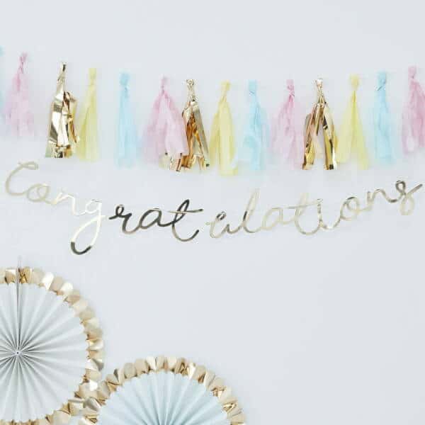 Gold Congratulations Banner