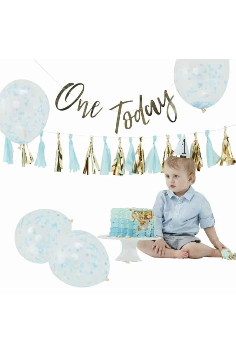 Blue Baby Cake Smash 1st Birthday Kit