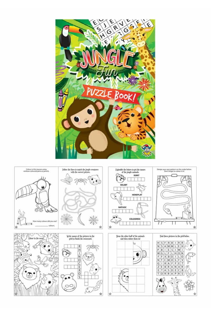 Party Favours Mini Jungle Puzzle Book (10.5x14.5cm)