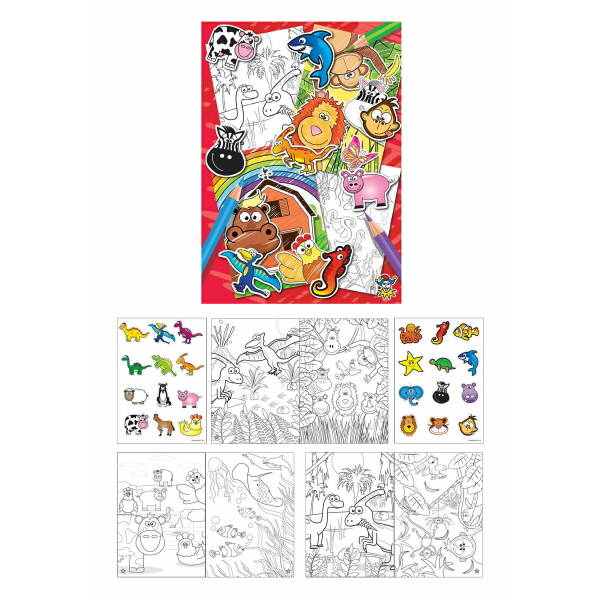 Party Favours Fun Stickers & Colouring Book (10.5cm x 14.5cm)