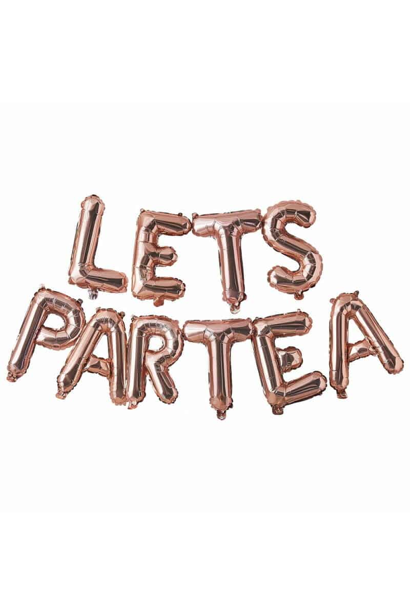 Lets Partea Afternoon Tea Party Balloon Bunting