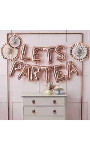 Lets Partea Afternoon Tea Party Balloon Bunting