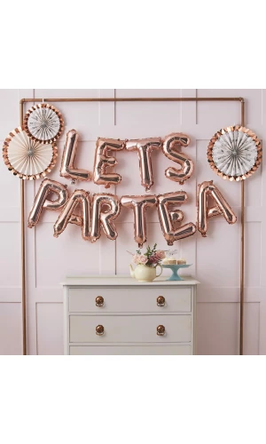 Lets Partea Afternoon Tea Party Balloon Bunting
