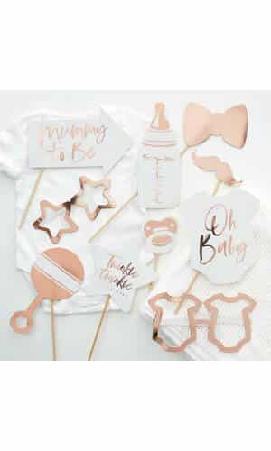 Rose Gold Baby Shower Photo Booth Props