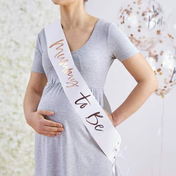 Rose Gold Mum to be Baby Shower Sash