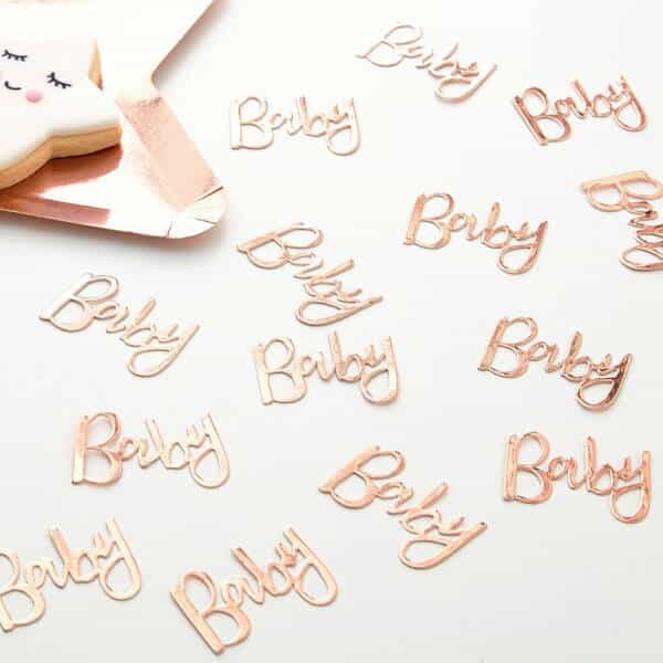 Rose Gold Baby Shower Confetti