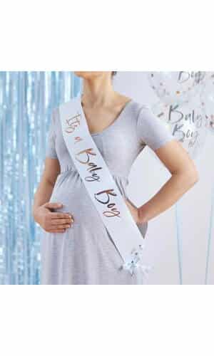 It's a Baby Boy Blue Baby Shower Sash