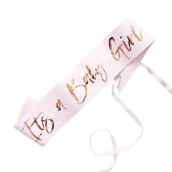 It's a Baby Girl Pink Baby Shower Sash