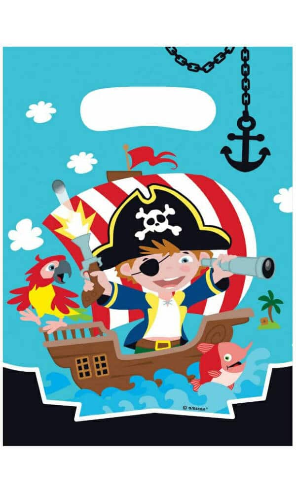 Pirate Themed Party Bags (23.4 x 16.2cm) - 8pk