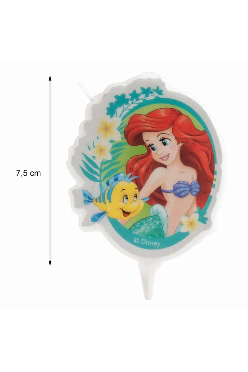 Disney Princess Ariel 2D Birthday Candle - 7.5cm