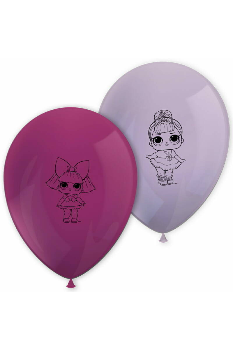 LOL Glitterati Printed Latex Balloons - 8pk