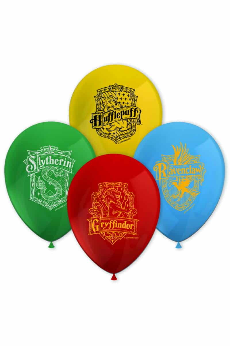 Harry Potter Hogwarts Houses Printed Latex Balloons - 8pk