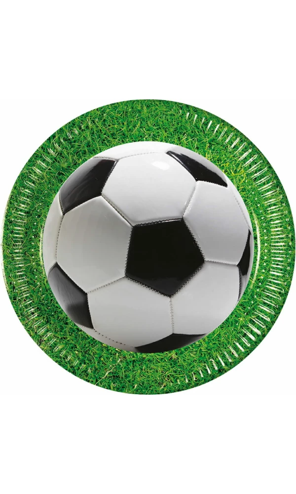 Football Party FSC Paper Plates 23cm - 8pk