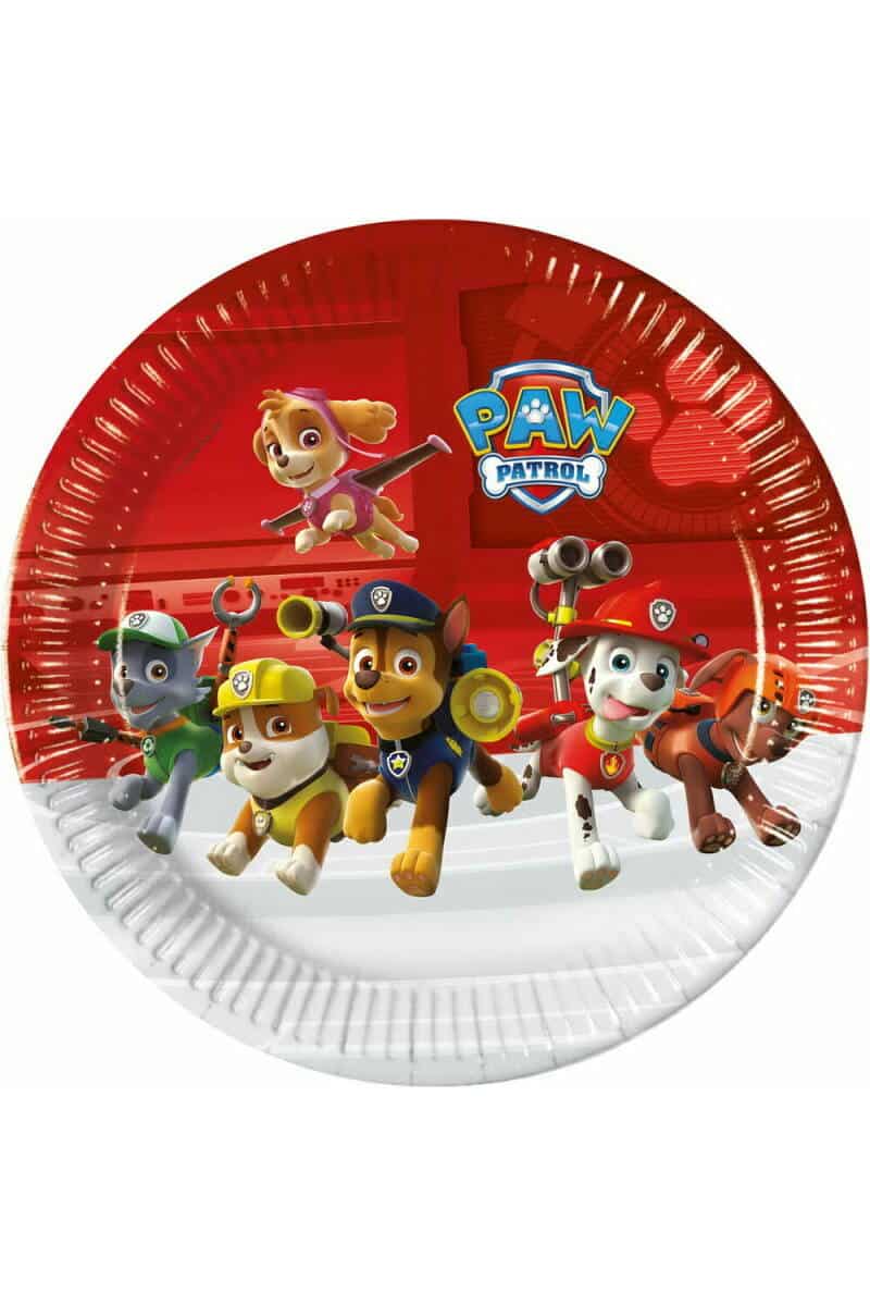 Paw Patrol Ready For Action FSC Paper Plates 23cm - 8pk