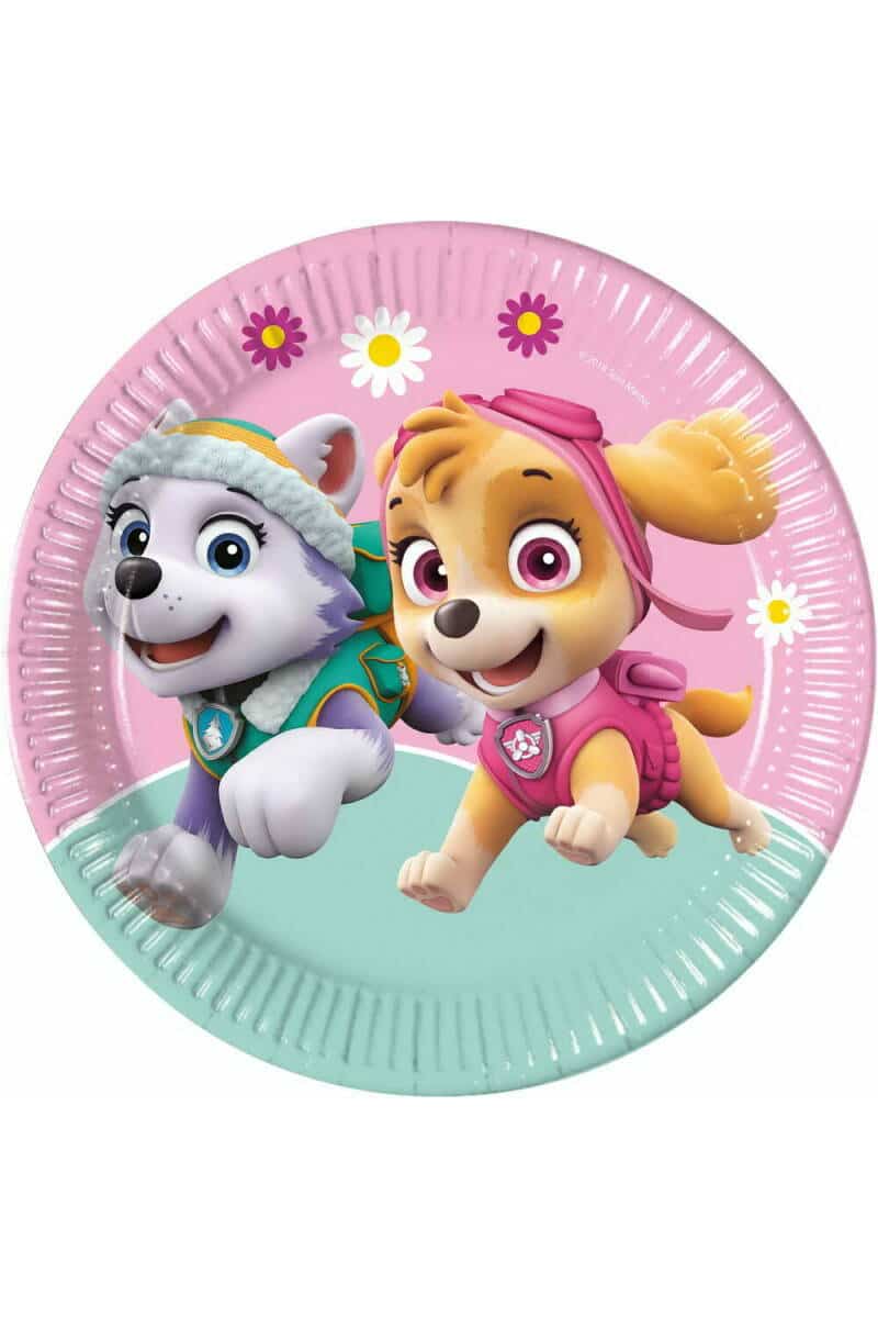 Paw Patrol Skye And Everest FSC Paper Plates 23cm - 8pk