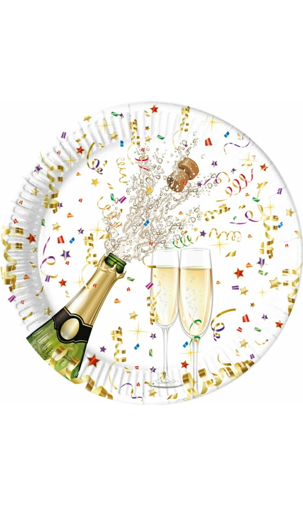 Sparkling Celebration FSC Paper Plates 23cm - 8pk