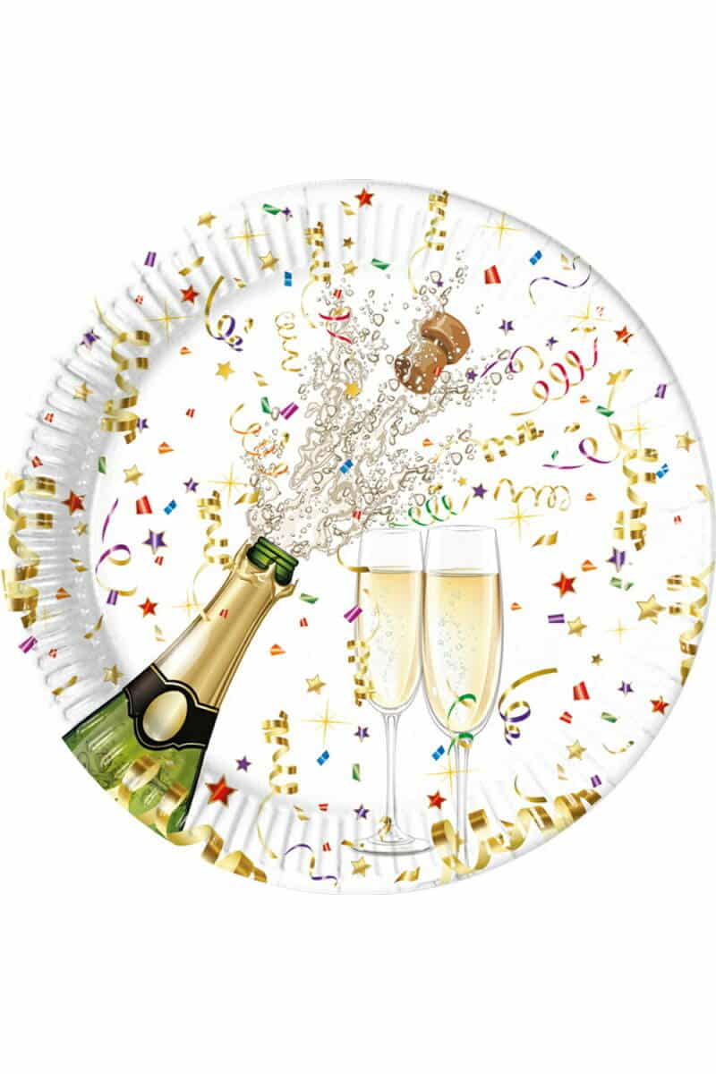 Sparkling Celebration FSC Paper Plates 23cm - 8pk